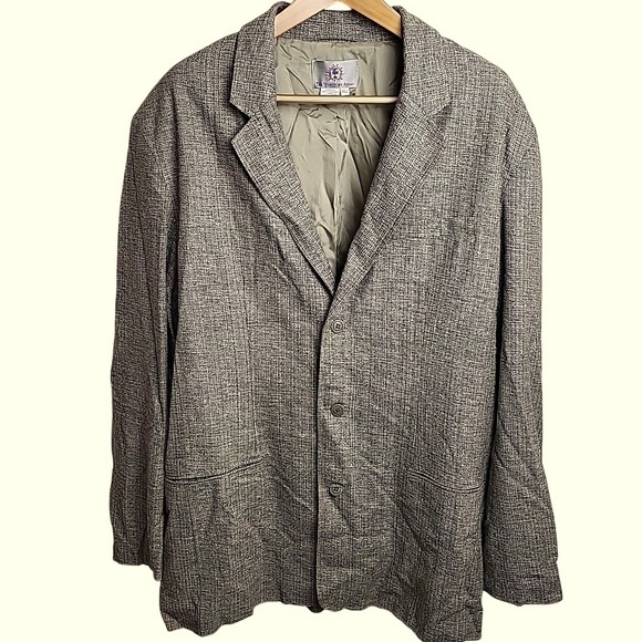 The Territory Ahead XXLL Mens Brown 100% Silk Knit Blazer Sport Coat Jacket - Picture 1 of 10